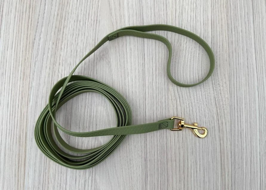 Corda de 3M para cachorro, em biothane impermeável [verde oliva] – photo 2